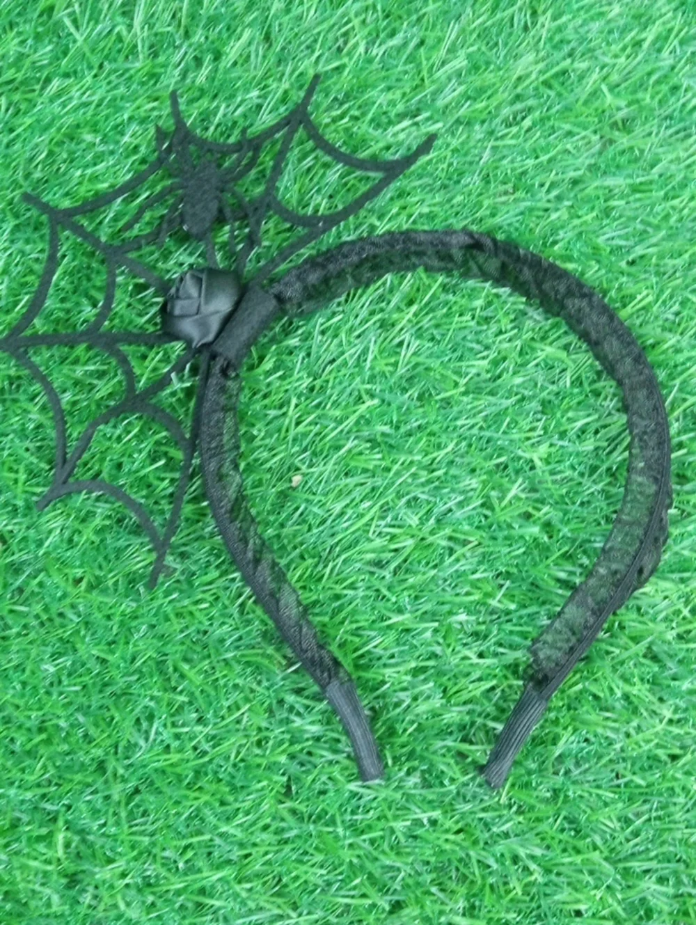 👻 Halloween Black Spider Web Headband